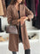 Adele - Crest Structured Longline Coat - Brown