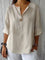 Ella - Elegant V-Neck 3/4 Sleeve Blouse - Beige (Almost sold out)