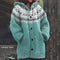 Valentina Knitted cardigan in wool - Azure blue