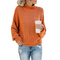 Noel - Snug Turtleneck Pullover - Orange