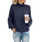 Noel - Snug Turtleneck Pullover - Navy Blue