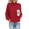Noel - Snug Turtleneck Pullover - Burgundy
