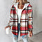 Martina™ | Women's Mesh Button Placket Jacket - Red