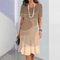 Debora™ Elegant Women's Dress - Brown