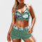 Janelle - Ribbed High Waist Bikini - Green