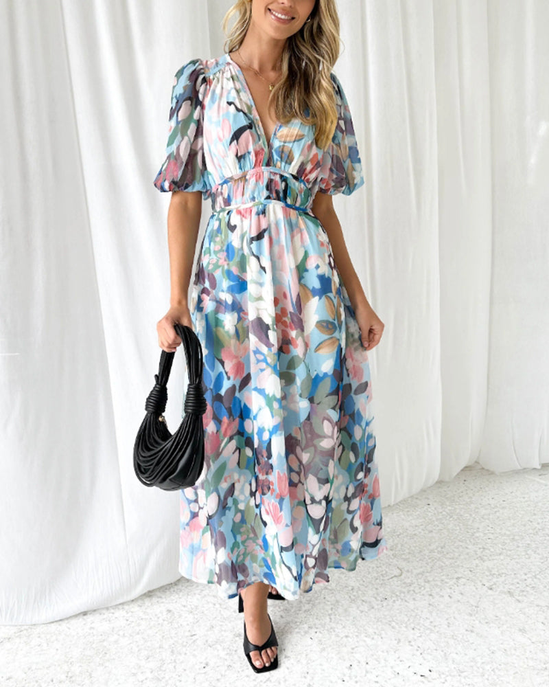 Taylor - Elegant Floral Maxi Dress