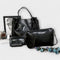 Olivia - 4-Piece Vintage Bag Set - Black