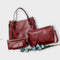 Olivia - 4-Piece Vintage Bag Set - Red