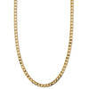 Flat Link Curb Chain Necklace | Gold 16k