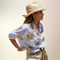 Gaby | Stylish Embroidered Shirt - Light White
