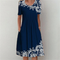 Willow™ Stylish Women's Dress - Navy Blue
