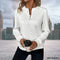Non-Duality Zip-Up Sweater - White