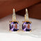Mystic Stone Hoop Earrings | Gold 18k - Amethyst