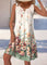 Hazel Beige Cut Out Floral Print A Line Sleeveless - Beige