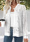 Claire White Jacquard Long Sleeve Stand Collar Track Jacket - White