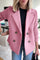 Alesia - Stylish Casual Button Blazer - Pink