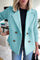 Alesia - Stylish Casual Button Blazer - Light Blue