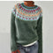 Isla™ - Autumn Sweater - Gray/flowers