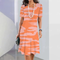 Debora™ Elegant Women's Dress - Orange