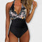 Florence - Elegant Swimsuit for Women with V-Neck - Black