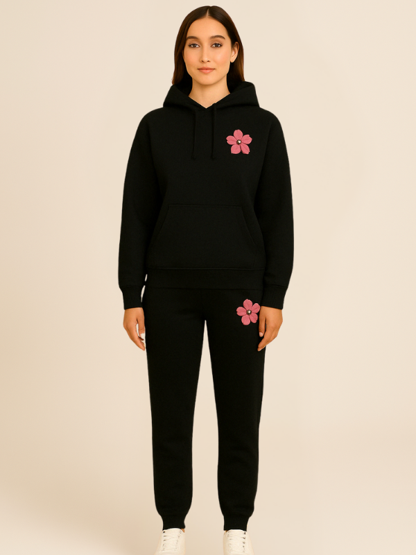 Mila - Comfy Oversized Tracksuit with Surf City Back Print