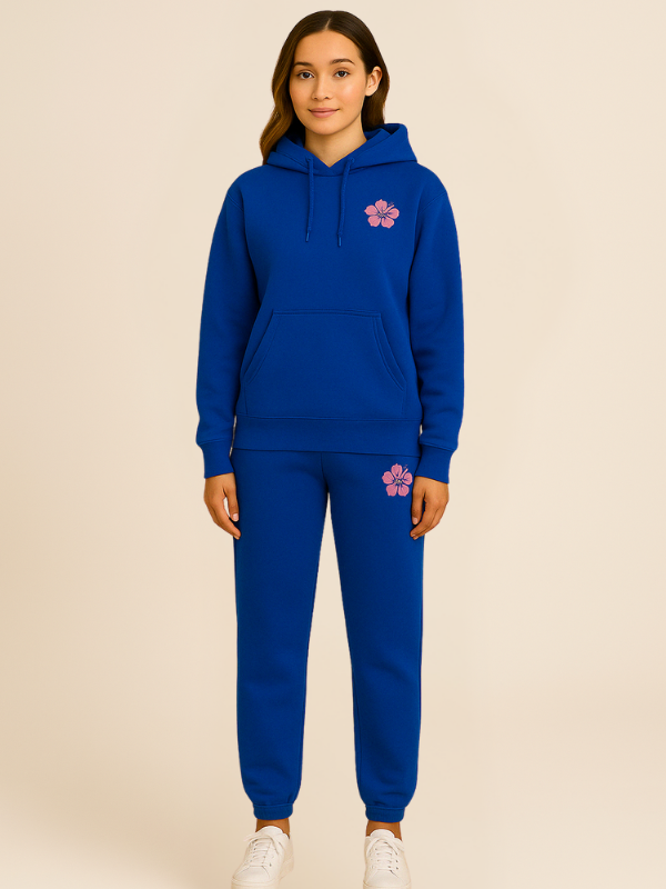 Mila - Comfy Oversized Tracksuit with Surf City Back Print