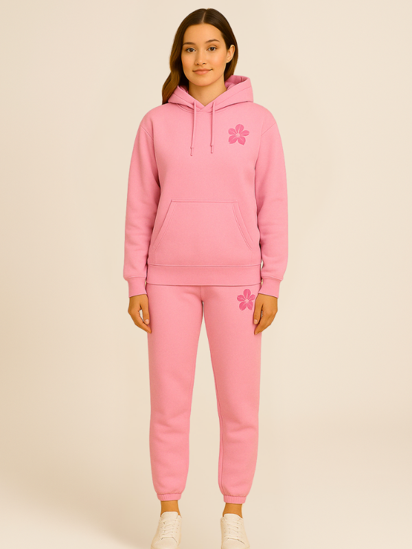 Mila - Comfy Oversized Tracksuit with Surf City Back Print