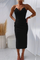 Lucia | Elegant Strapless Dress - Black