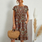Rosalie™ Elegant Women's Dress - Brown