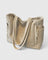 Liorane | Luxurious Ribbed Tote Bag with Cord Detail - White