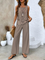 Elara Spring-Ready Co-ord Set - Brown