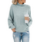 Noel - Snug Turtleneck Pullover - Blue