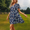 Shawna™ Elegant Women's Dress - Navy Blue