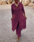Evelyn - Chic Geometric Two-Piece Set - Fuchsia