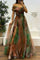 Juliet – Elegant Off-Shoulder Maxi Dress - Khaki