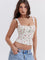 Ember Blossom Breeze Floral Cami Top - White
