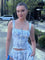 Ember Blossom Breeze Floral Cami Top - Light Blue