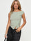 Lira Chic Asymmetrical Button-Up Sleeveless Top - Green
