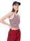 Seren Striped Crew Neck Sleeveless Top - PinkWhite