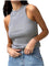 Vivara Contrast Trim Tank Top - Grey