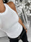 Vivara Contrast Trim Tank Top - White