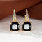Mystic Stone Hoop Earrings | Gold 18k - Black Spinel