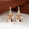 Mystic Stone Hoop Earrings | Gold 18k - Morganite
