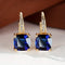 Mystic Stone Hoop Earrings | Gold 18k - Sapphire