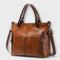 Lora - Elegant Leather Bag - Brown