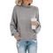 Noel - Snug Turtleneck Pullover - Gray