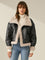 Aria Sherpa-Lined Shearling Flight Jacket - Black