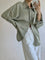 Elara Oversized Button-Up Collared Shirt - Green
