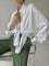 Elara Oversized Button-Up Collared Shirt - White