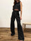 Seren Boho Cotton Two-Piece Set - Black